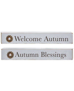 Autumn Blessings Wood Block  (2 Count Assortment)