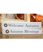 Autumn Blessings Wood Block  (2 Count Assortment)