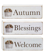 Welcome, Autumn, Blessings Block (3 Count Assortment)