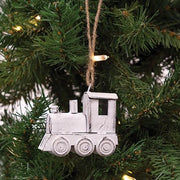 Shabby Chic Metal Train Ornament