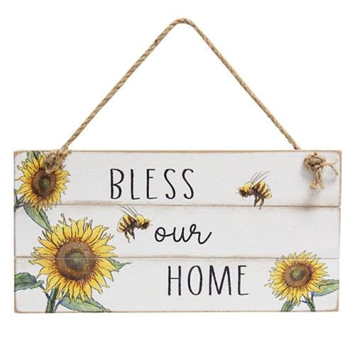 Bless Our Home Distressed Shiplap Sign