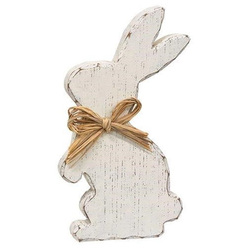 Distressed Cream Standing Chunky Bunny – Farmabilia