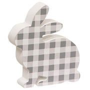 Gray & White Buffalo Check Chunky Bunny