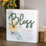 Bless Our Nest Pattern Side Box Sign