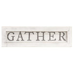 Gather White Framed Sign