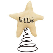 Stuffed Believe Star Tree Topper