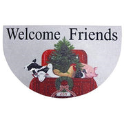 Welcome Friends Farm Animal Truck Welcome Mat