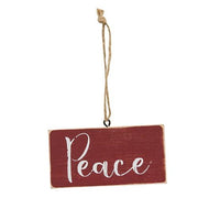 Holiday Script Red Word Ornament  (4 Count Assortment)