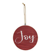 Holiday Script Red Word Round Ornament  (3 Count Assortment)