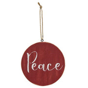 Holiday Script Red Word Round Ornament  (3 Count Assortment)