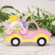 Mini Happy Easter Bunny Butt Truck Wood Sitter
