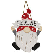 Be Mine Gnome Hanging Wood Sign