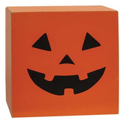 Jack O Lantern Pumpkin Wood Stack (Set of 3)