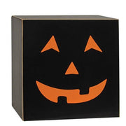 Jack O Lantern Pumpkin Wood Stack (Set of 3)