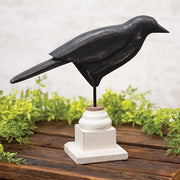 Wooden Crow Pedestal - Large