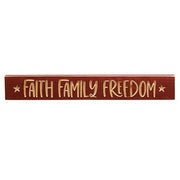 Faith Family Freedom Engraved Sign - 24"