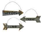 Rustic Cabin Arrow Ornaments  (3 Count Assortment)