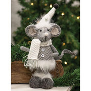 Standing Plush Gray Mouse