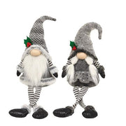 Lg Dangle Leg Mr or Mrs Santa Gnome  (2 Count Assortment)