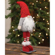 Skiing Red Hat Santa Gnome