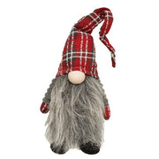 Standing Plaid Santa Gnome