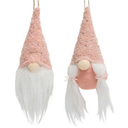 Mr. & Mrs. Sequin Hat Gnome Ornament  (2 Count Assortment)