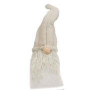 Small Plush Cream Gnome with Ribbed Hat