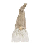 Sm Plush Beige Gnome with Ribbed Hat