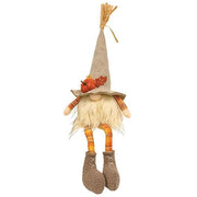 Harvest Burlap Plaid Dangle Leg Gnome