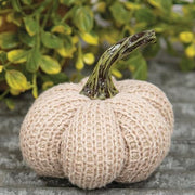 Tan Knit Pumpkin Small