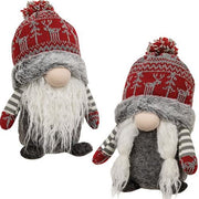 Mr. & Mrs. Nordic Snowflake Gnome Sitter  (2 Count Assortment)