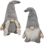 Mr. or Mrs. Gray Fuzzy Gnome Sitter  (2 Count Assortment)