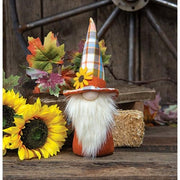 Harvest Plaid Sunflower Gnome Sitter