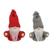Mini Red & Gray Knit Hat Gnome  (2 Count Assortment)