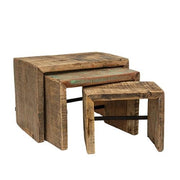 Reclaimed Wood Nesting Risers (Set of 3)