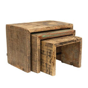 Reclaimed Wood Nesting Risers (Set of 3)