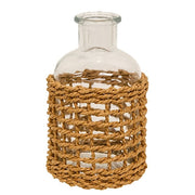 Glass Bottle In Seagrass Woven Sleeve