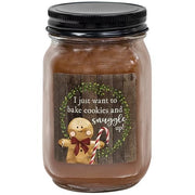 I Just Want to Bake Cookies Gingerbread Pint Jar Candle (Pack of 12)