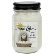 One Life Twisted Peppermint Pint Jar Candle (Pack of 12)