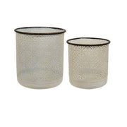 Snowflake Cutout Metal Buckets (Set of 2)