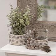 Medium Gray Willow Basket & Vase