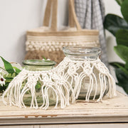 Macrame Boho Glass Vase - Medium