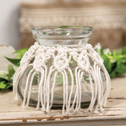 Macrame Boho Glass Vase - Medium