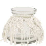 Macrame Boho Glass Vase - Medium