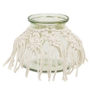 Macrame Boho Glass Vase - Small