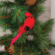 Velvet Feather Cardinal Clip