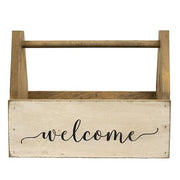 Double Sided Wooden Flag/Welcome Tote