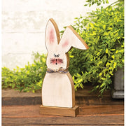 Distressed Baby Flop Ear Bunny With Scarf on Base