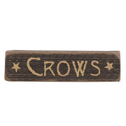 Crows with Stars Distressed Barnwood Sign