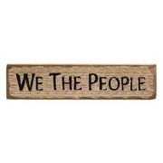 We the People Distressed Barnwood Sign